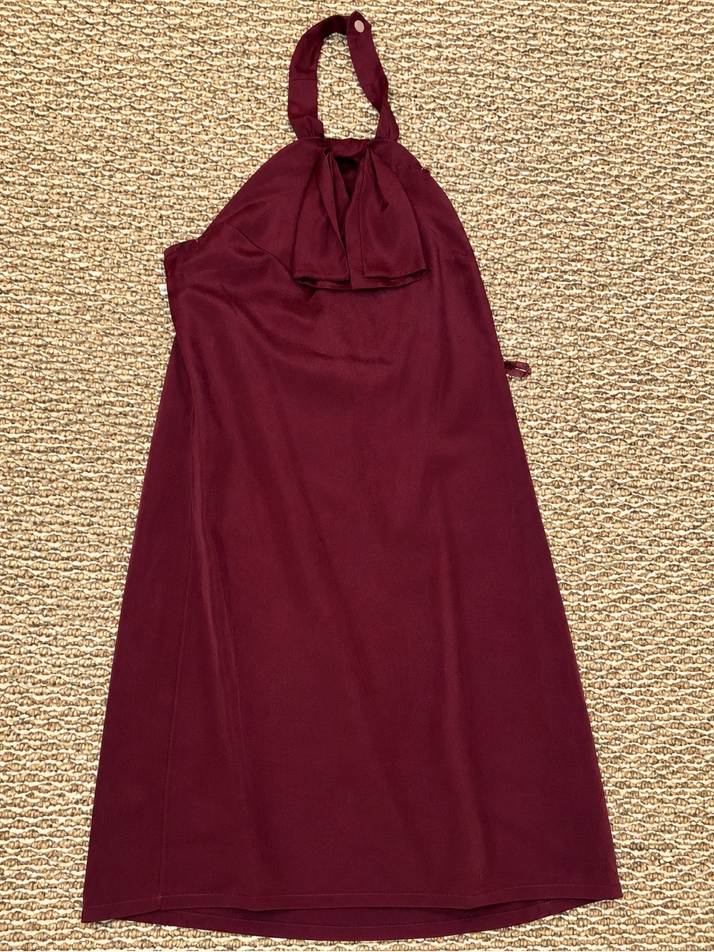 Merona One-Shoulder Halter Dress in Burgundy